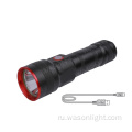 Topectal Tactical 300 метров длинный диапазон 26650/18650 Handy Song Light Aluminum сплав Светодиодный фонарик